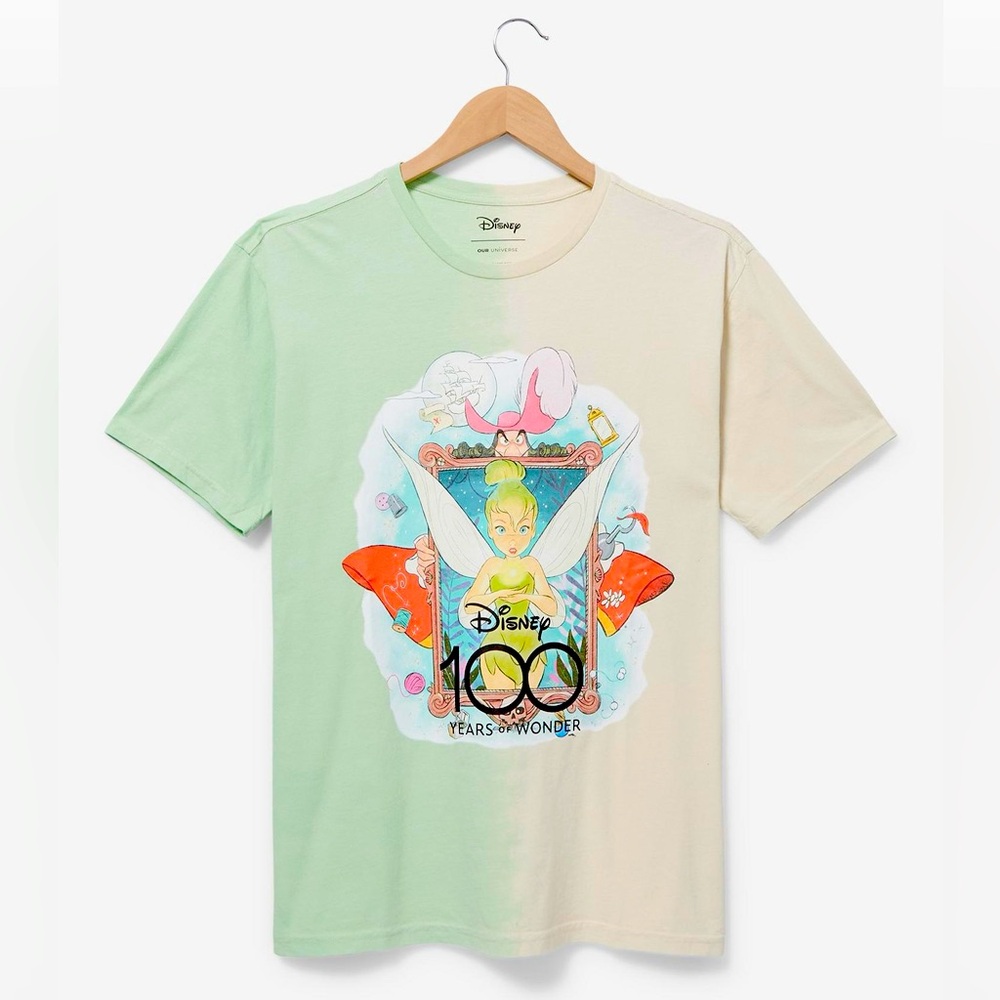 Disney100 Peter Pan Tinker Bell Split Dye T-Shirt a Size Large